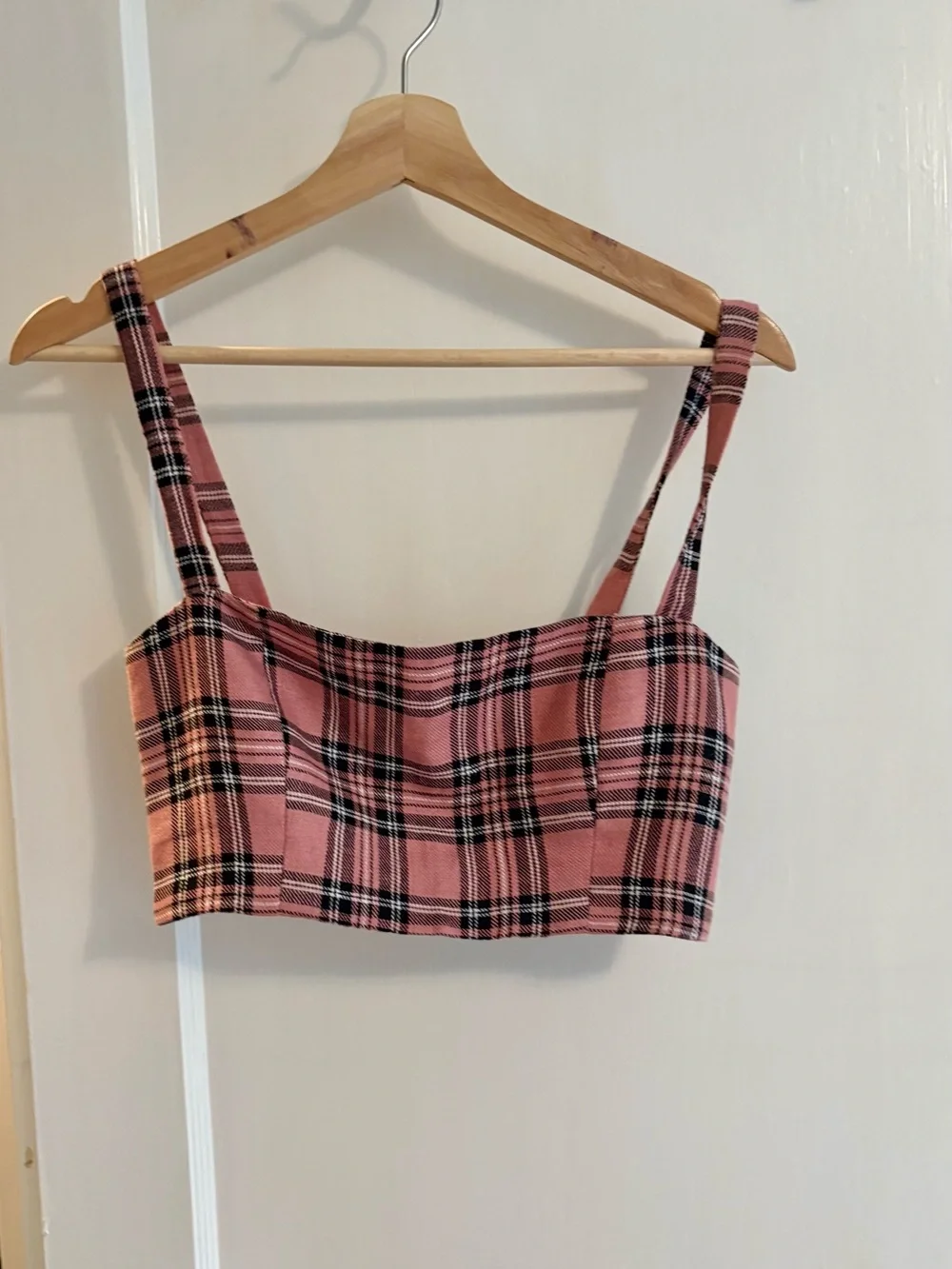 Reformation 2-Piece Pink Plaid Linen Set - Top & Pants (Size 4)